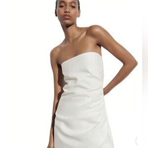 Zara Draped Romper Dress - White
